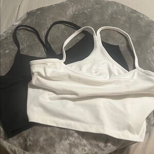 Women's Black and White Sports Bras